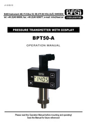 BASI BPT50-A Operation Manual