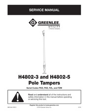 Greenlee H4802-5 Service Manual