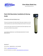 Clean Water Systems Fleck 2510 Installation & Start?Up Manual