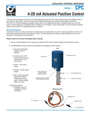 CLA-VAL CPC Installation Operation & Maintenance