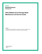 Hewlett Packard Enterprise D2500sb Gen10 Maintenance And Service Manual