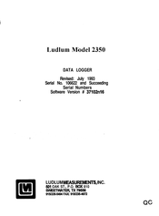 Ludlum Measurements 2350 Manual