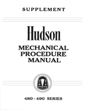 Hudson 480 Series Mechanical Procedure Manual