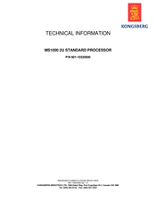 Kongsberg MS1000 2U Technical Information