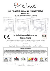 Fireline FXi 8 Installation And Operating Instructions Manual