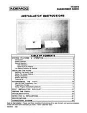 ADEMCO 7720V2 Installation Instructions Manual