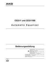 AKG CEQ1/1BB Manual