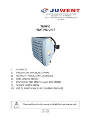 Juwent TROPIC-1 Original Instruction Manual