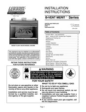 Lennox B-VENT METIT Series Installation Instructions Manual