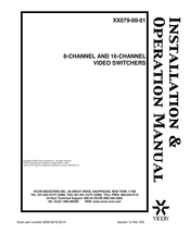 Vicon VSW-8RS232 Installation & Operation Manual