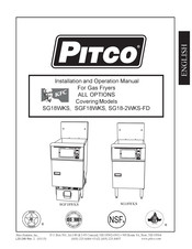 Pitco SG18-2WKS-FD Installation And Operation Manual