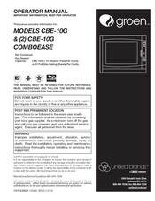 Groen (2) CBE-10G Operator's Manual