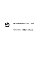 HP mt31 Maintenance And Service Manual