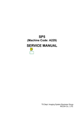 Ricoh SP5 Series Service Manual