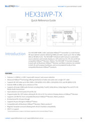 BluStream HEX31WP-TX Quick Reference Manual