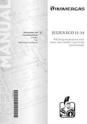 Immergas JULIUS ECO 14 Instructions And Recommendations