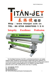 Tao Tech Digital Technology Titan-jet 1901 Instruction Manual