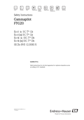 Endress+Hauser Gammapilot FTG20 Safety Instructions