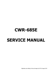 TELEREADER CWR-685E Service Manual