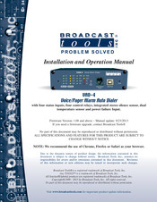 Broadcast VAD-4 Installation And Operation Manual