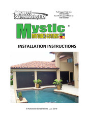 Advanced Screenworks Mystic Series Installation Instructions Manual