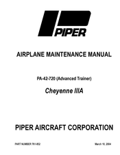 Piper Cheyenne IIIA Airplane Maintenance Manual