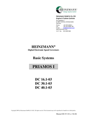 Heinzmann PRIAMOS I Series Manual