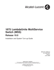 Alcatel Lucent 1675 LambdaUnite Installation And System Turn-Up Manual