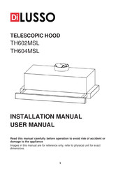 diLUSSO TH602MSL Installation Manual & Users Manual
