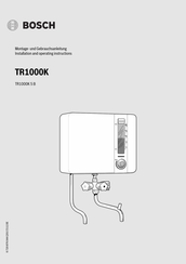 Bosch TR1000K 5 B Installation And Operating Instructions Manual