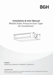 BGH BSBSM72CTO Installation & User Manual