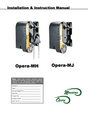 Manaras Opera-MJ Installation Instructions Manual