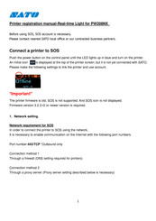 SATO PW208NX Registration Manual