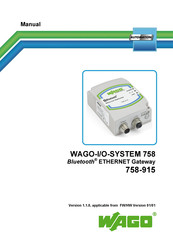 WAGO WAGO-I/O-SYSTEM 758 Series Manual