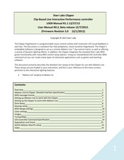 Starr Labs Clipper User Manual