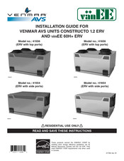 vanEE Venmar AVS 41656 Installation Manual