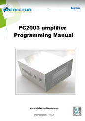 Detector PC2003 Programming Manual