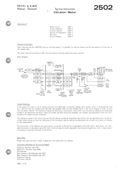 BRUEL & KJAER 2502 Service Instructions Manual