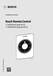 Bosch 7736504945 Installation Instructions Manual