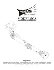 Micro Air SCA Series Installation And Operation Manual