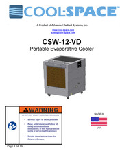 Advanced Radiant Systems Cool-Space CSW-12-VD Owner's Manual
