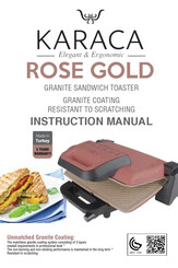 Karaca Rose Gold Instruction Manual