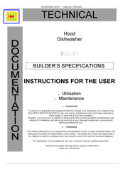 Bonnet INO 81 Instructions For The User