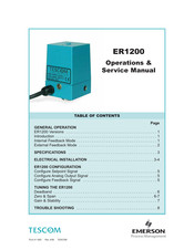 Tescom ER1200-2 Operation & Service Manual
