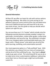 River Elf C-1 Outfitting Selection Manual
