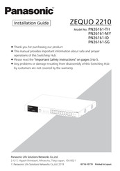 Panasonic ZEQUO 2210 Series Installation Manual