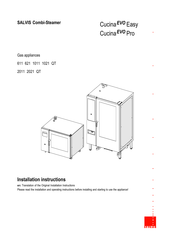 Salvis CucinaEVO 2021QT Installation Instructions Manual