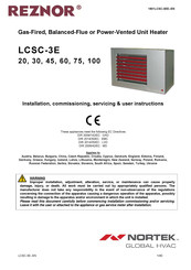 Reznor LCSC-3E 45 Installation, Commissioning, Servicing And User Instructions