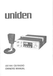 Uniden AX 144 Owner's Manual
