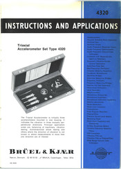 BRUEL & KJAER 4320 Instructions And Applications